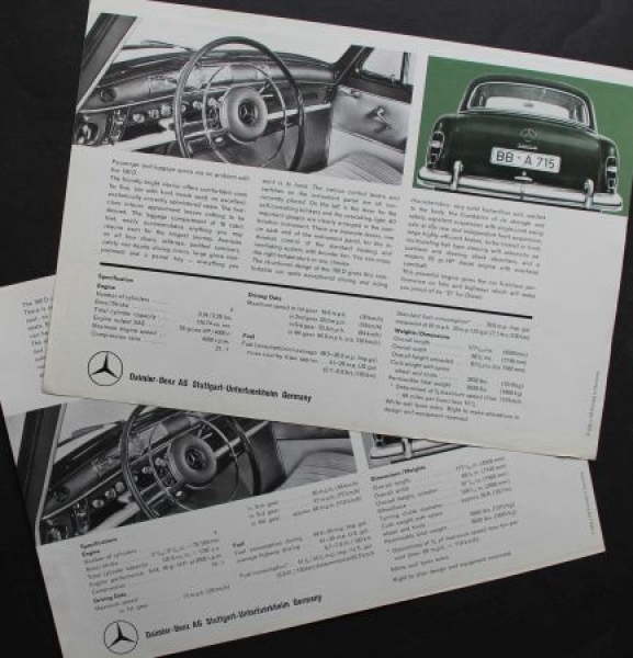 Mercedes-Benz 180 - 190 D Modelprogram 1959 Carbrochure (8270)